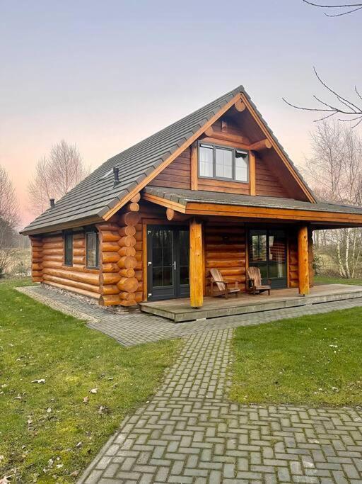Unieke Houten Villa Met Sauna In Twente - 6P Den Ham Exterior foto